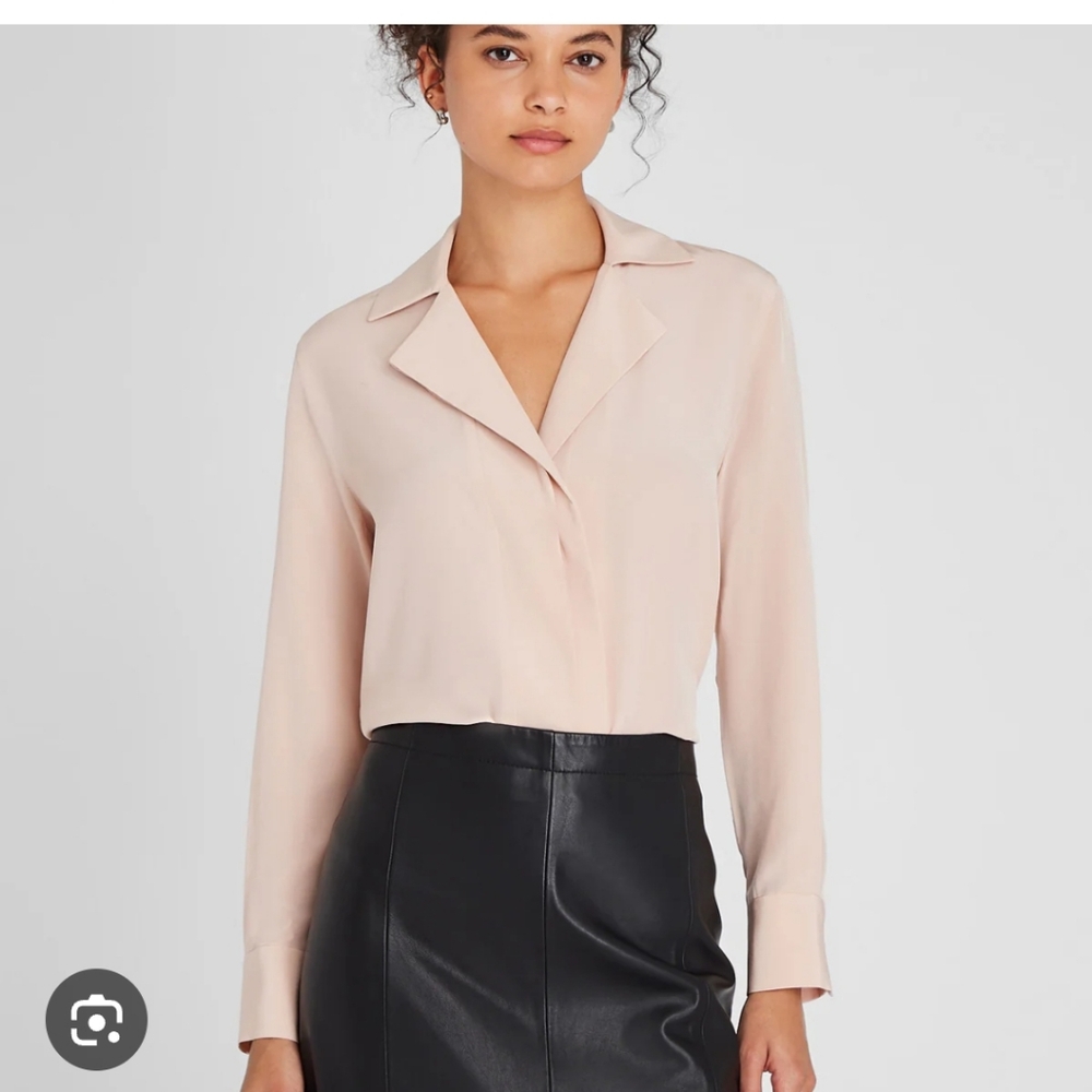 Club Monaco Dusty Rose Pink Silk Blouse